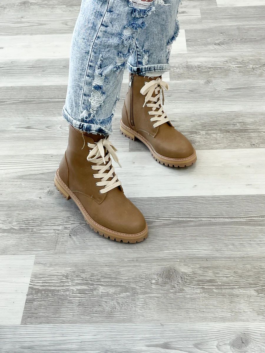 AURORA COMBAT BOOTS IN LATTE | Shop Set Apart LLC