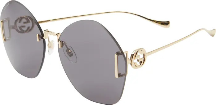 Gucci Novelty 65mm Oversize Round Sunglasses | Nordstromrack | Nordstrom Rack