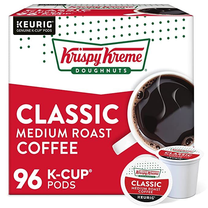 Krispy Kreme Classic, Single-Serve Keurig K-Cup Pods, Medium Roast Coffee, 96 Count | Amazon (US)