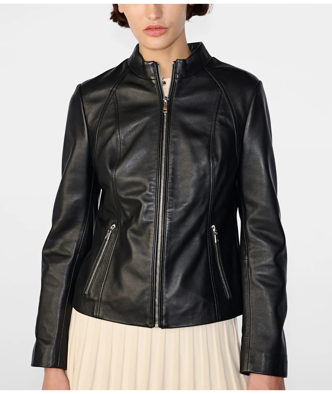 Meg Leather Scuba Jacket | Wilsons Leather