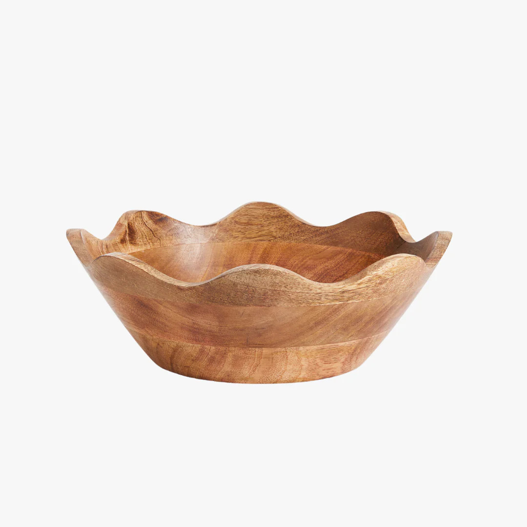 Scalloped Wood Fruit Bowl | Dear Keaton