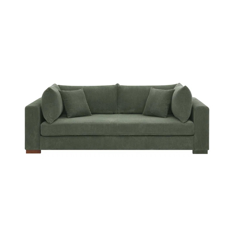 Alcantara 89.5" Square Arm Sofa | Wayfair North America