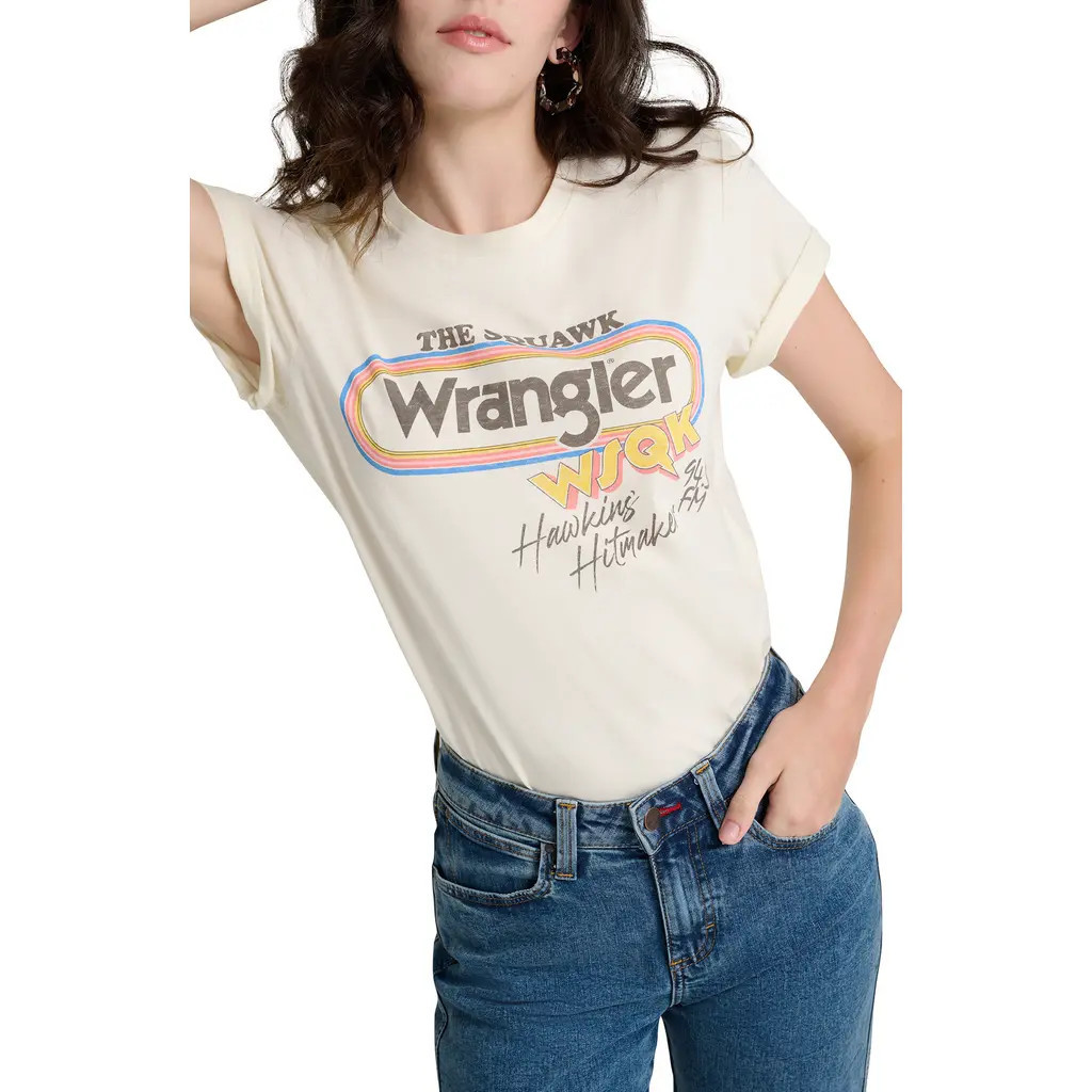 Wrangler x Stranger Things WSQK Graphic T-Shirt in Marshmallow at Nordstrom, Size X-Small | Nordstrom