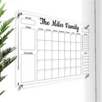 Large Acrylic Family Calendar | Dry Erase Wall Whiteboard Planner Custom Monthly | Etsy (US)
