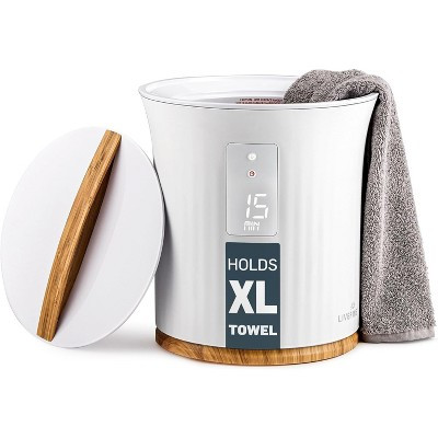 Live Fine Towel Warmer, Small Bucket Style Heated Towel Warmer (White), Fits 40”x70” Towels | Target