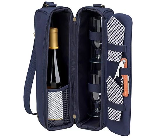 Picnic at Ascot Deluxe Insulated Wine Tote for2 - QVC.com | QVC