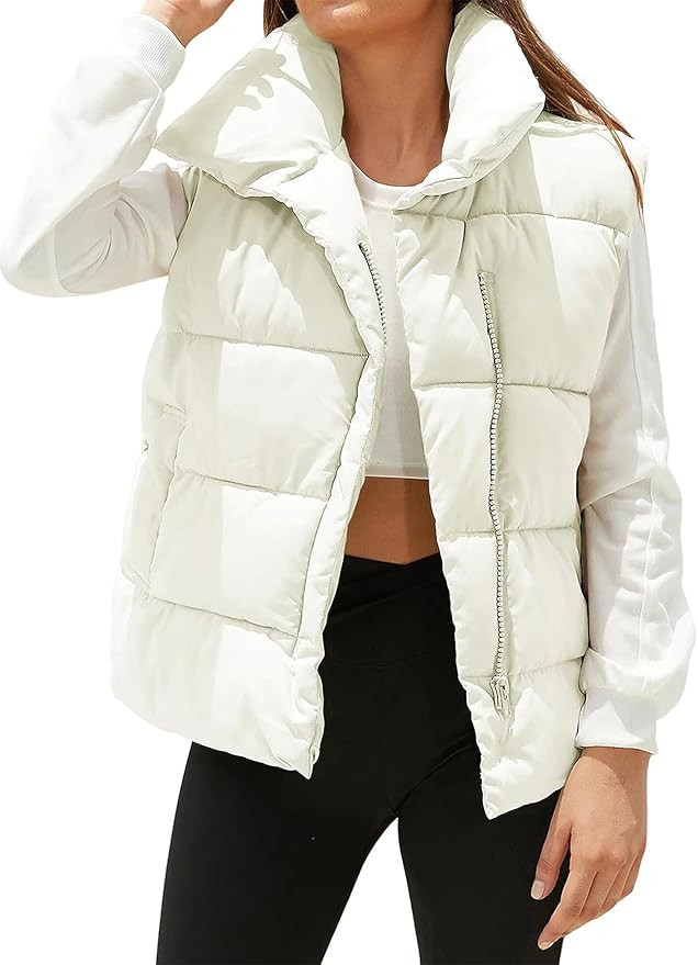YKR Womens Puffer Vest Sleeveless Quilted Oversized Puffy Vest | Amazon (CA)