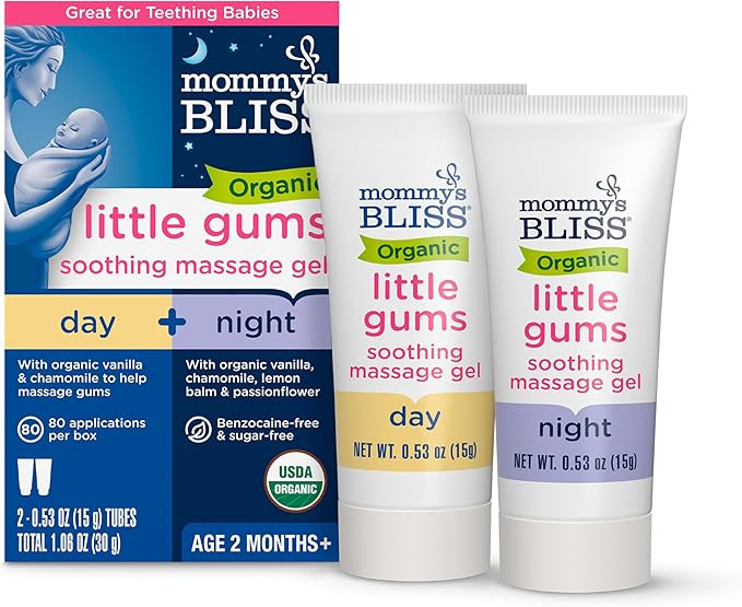 Mommy's Bliss Organic Little Gums Soothing Massage Gel Day and Night Combo, Great for Teething Ba... | Amazon (US)