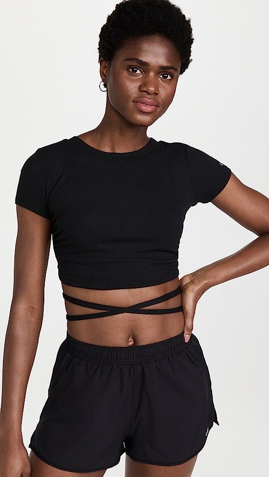 Ribbed Wrap It Up Short Sleeve Top | Shopbop