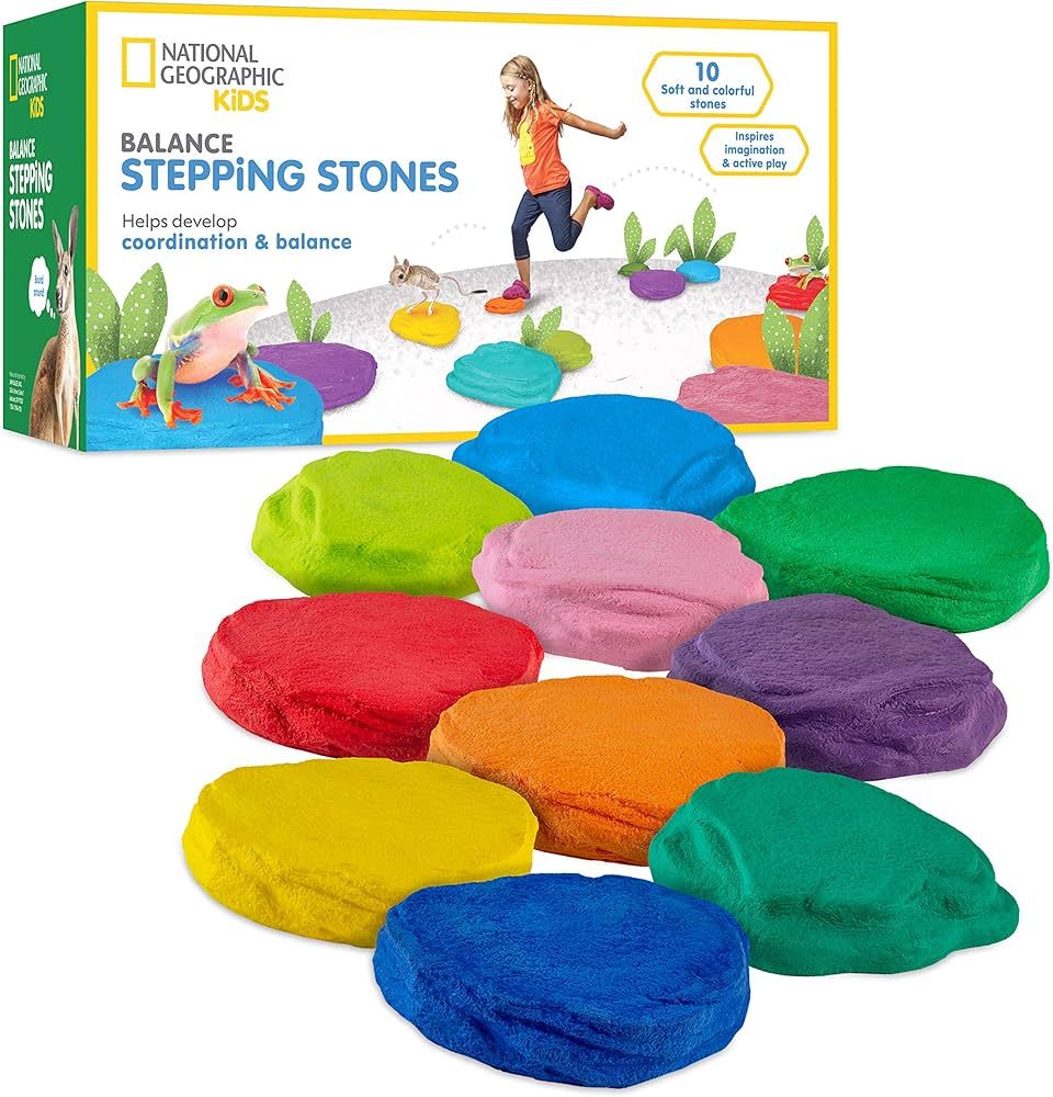NATIONAL GEOGRAPHIC Stepping Stones for Kids – 10 Soft Durable Stones Encourage Toddler Balance... | Amazon (US)
