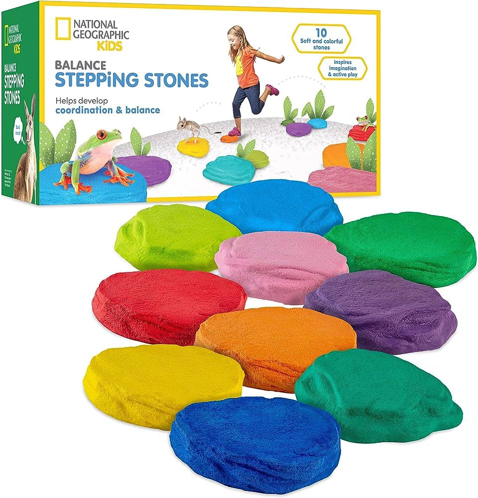 NATIONAL GEOGRAPHIC Stepping Stones for Kids – 10 Soft Durable, Encourage Toddler Balance & Gro... | Amazon (US)