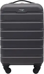 Wrangler 20" Spinner Carry-On Luggage, Charcoal Grey | Amazon (US)