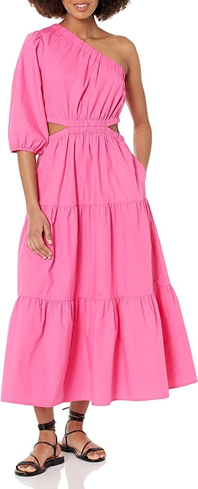 The Drop Women's April One-Shoulder Cut-Out Tiered Midi Dress | Amazon (US)