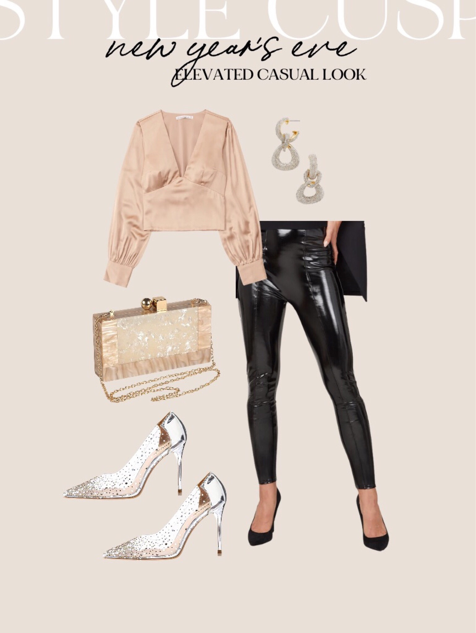 New Year’s Eve outfit idea, satin top on sale for $30 today! Heels are an Amazon find. spanx patent leather leggings, holiday looks, elevated casual holiday outfit, nye outfit, nye looks

#LTKHoliday #LTKSeasonal #LTKstyletip