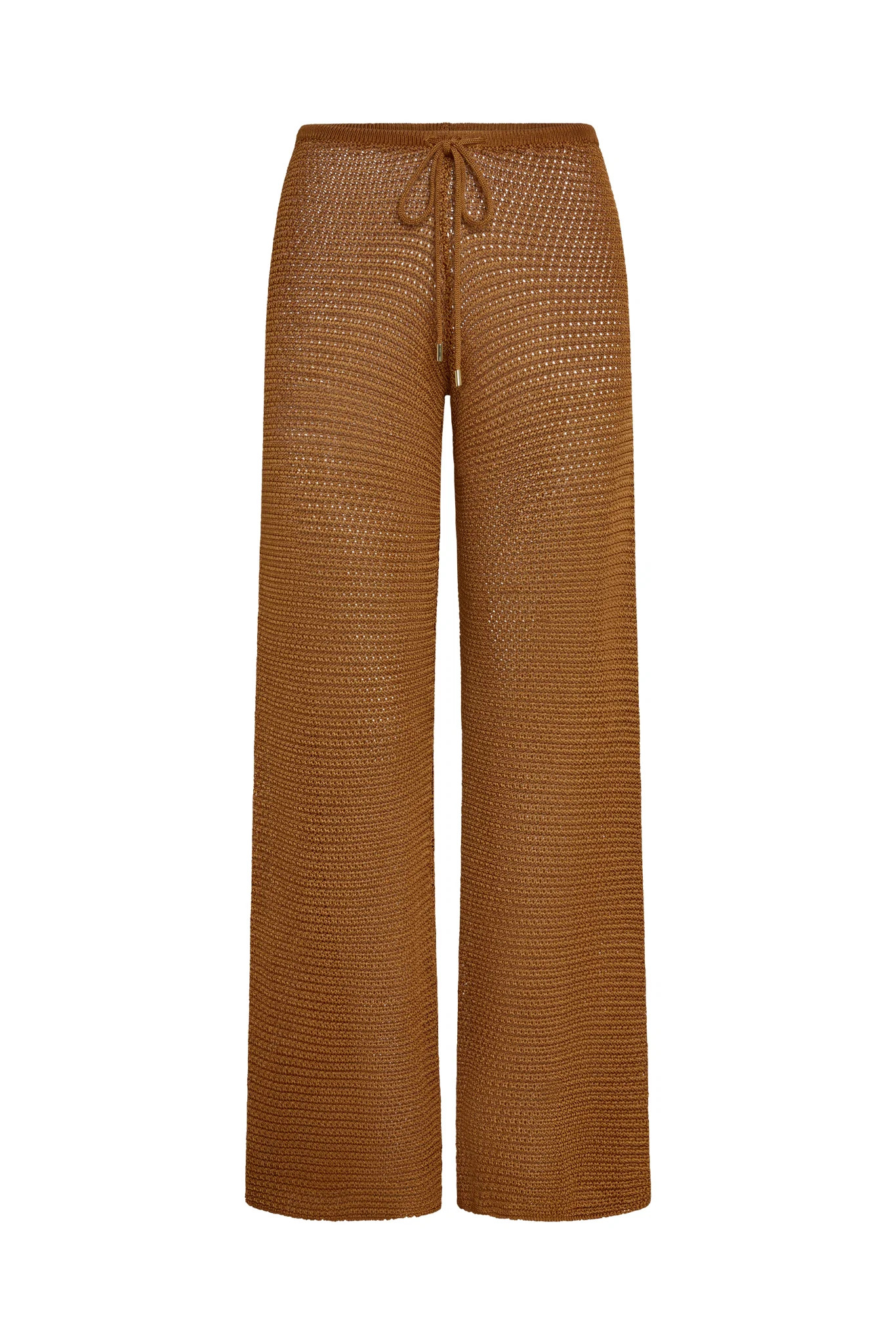 Low Rise Belize Pant - Caramel Treble Knit - Caramel Treble Knit / S | Monday Swimwear