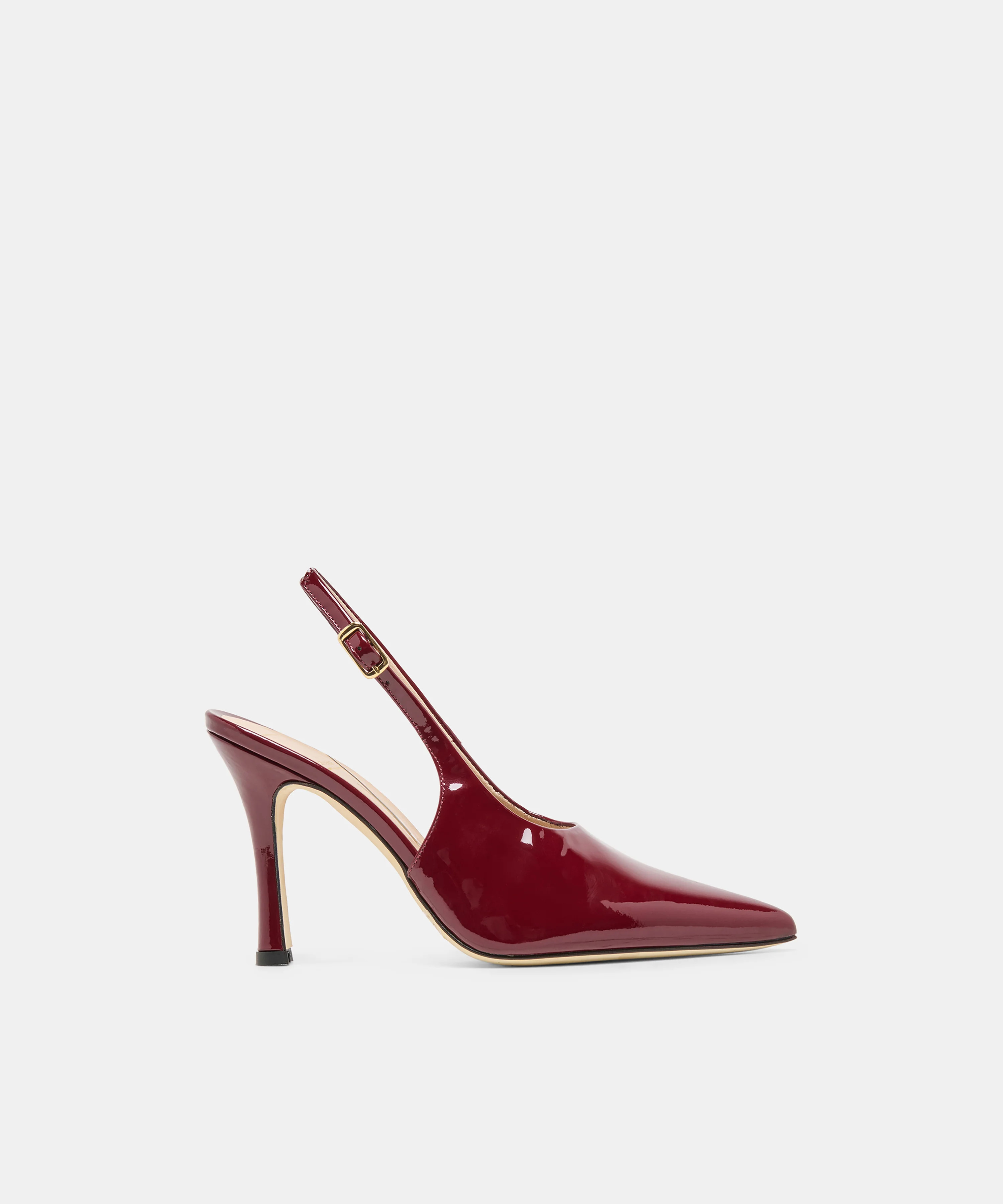 ALINNA Burgundy Patent Leather Closed-Toe Stiletto Heels | Dolce Vita | DolceVita.com