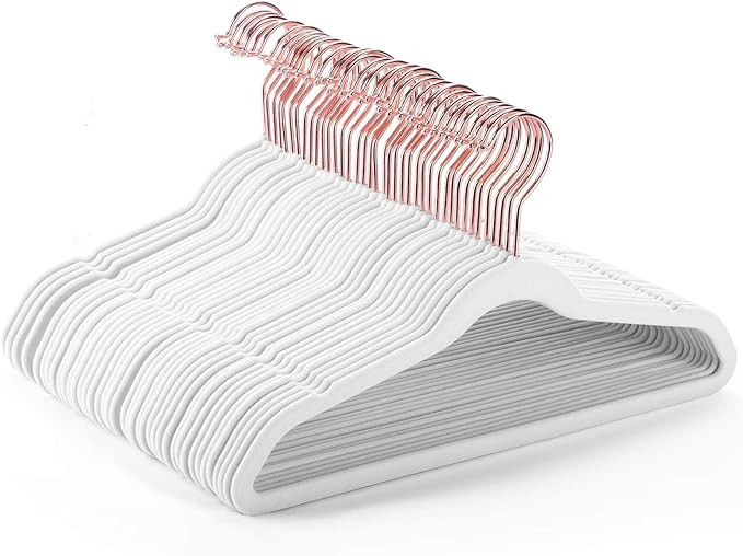 HOUSE DAY Premium Kids Velvet Hangers (Pack of 60) with Gold Hooks,Space Saving Ultra Thin,Non Sl... | Amazon (US)