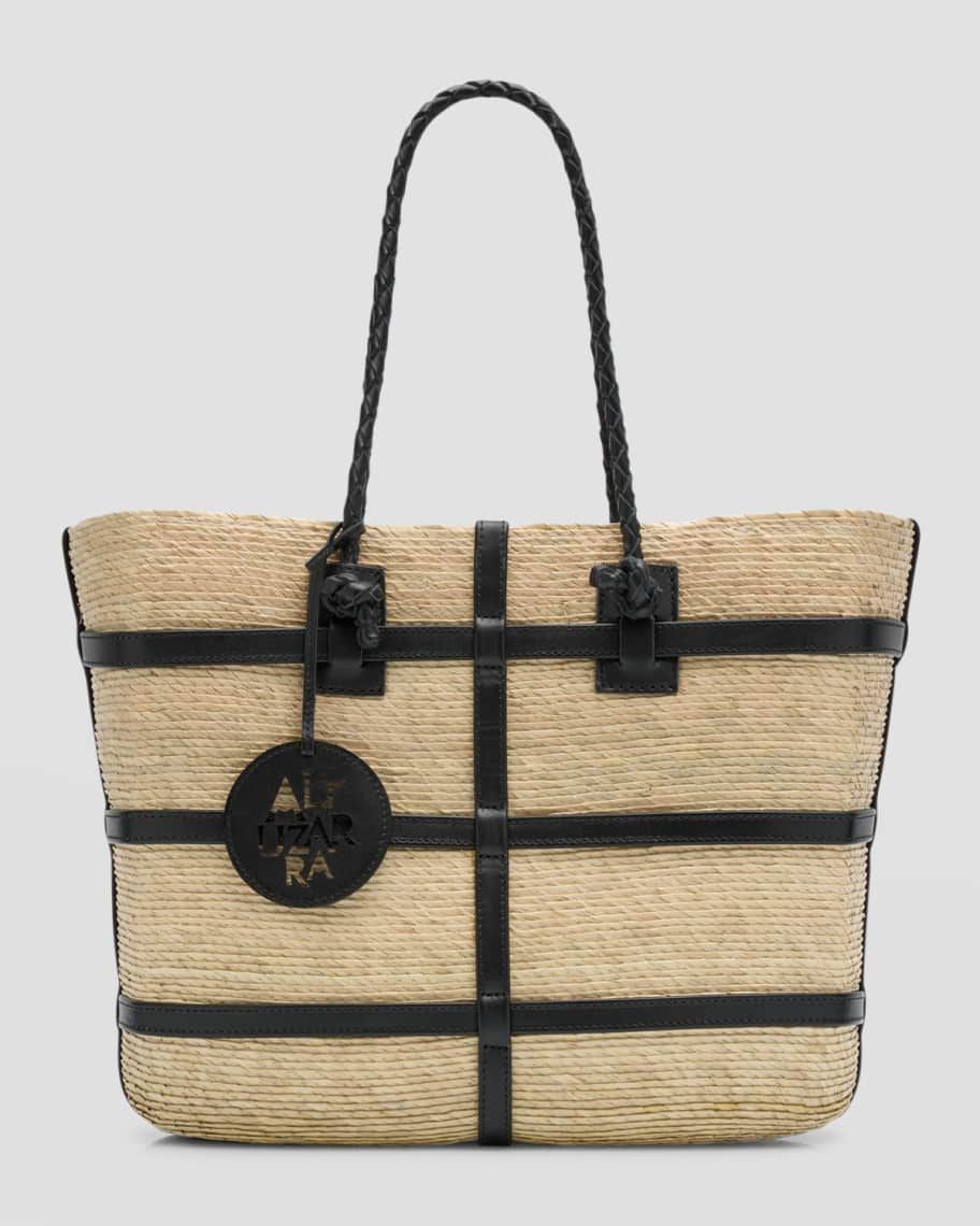 Watermill Caged Straw Tote Bag | Neiman Marcus