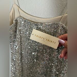 Sequin High Slit Midi Dress | Poshmark