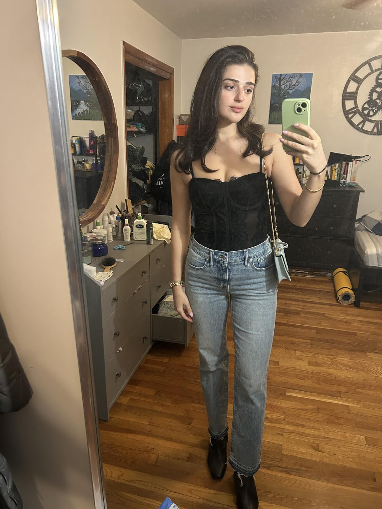 Dealmore Corset Tops For Women Going Out Lace Mesh Date Night Fall Fashion Outfits Clothes Crop C... | Amazon (US)