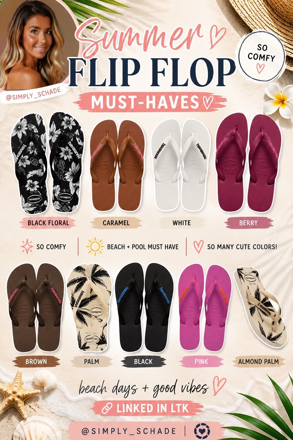Summer sandal alert ☀️🩴 These Havaianas from Target are seriously the perfect throw-on flip flops for beach days, pool days, vacations, or just running around all summer! I’m loving all the cute colors + prints and they are SO comfy 🤍

These are definitely a summer must-have and such a good grab before they sell out! 👏🏼

✨ Linked in my LTK ✨

#targetfinds #targetstyle #targetfashion #summerstyle #summermusthaves #beachstyle #pooldayessentials #flipflops #havaianas #summeroutfits #vacationstyle #ltk #ltkstyle #ltkunder50 #liketkit #simplyschade

#LTKSaleAlert #LTKgrwm #LTKootd
