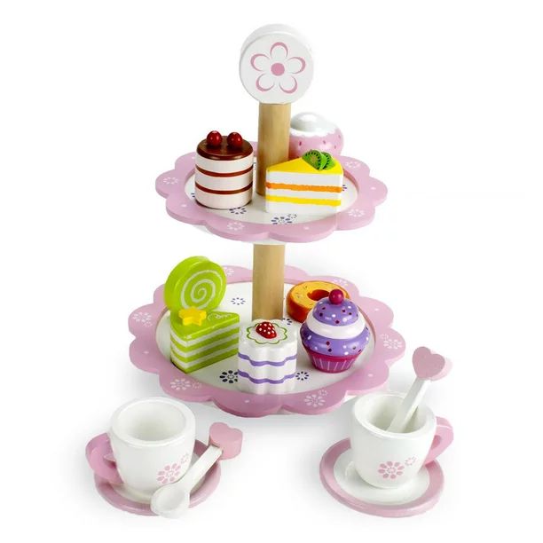 Wood Eats! Tea Time Pastry Tower Dessert Tray - Food Toys Pretend Play | Walmart (US)