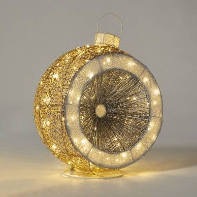 24" LED Gold Mesh Fabric Ornament Christmas Novelty Sculpture Light - Wondershop™ | Target
