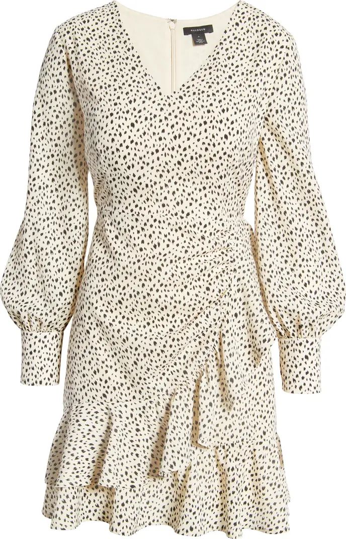 Speckle Print Long Sleeve Dress | Nordstrom