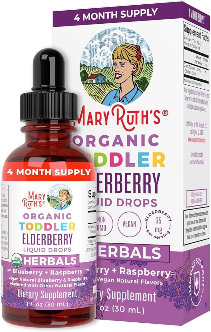 MaryRuth's Toddler Elderberry Liquid Drops | USDA Organic | Black Elderberry Supplement for Ages ... | Amazon (US)