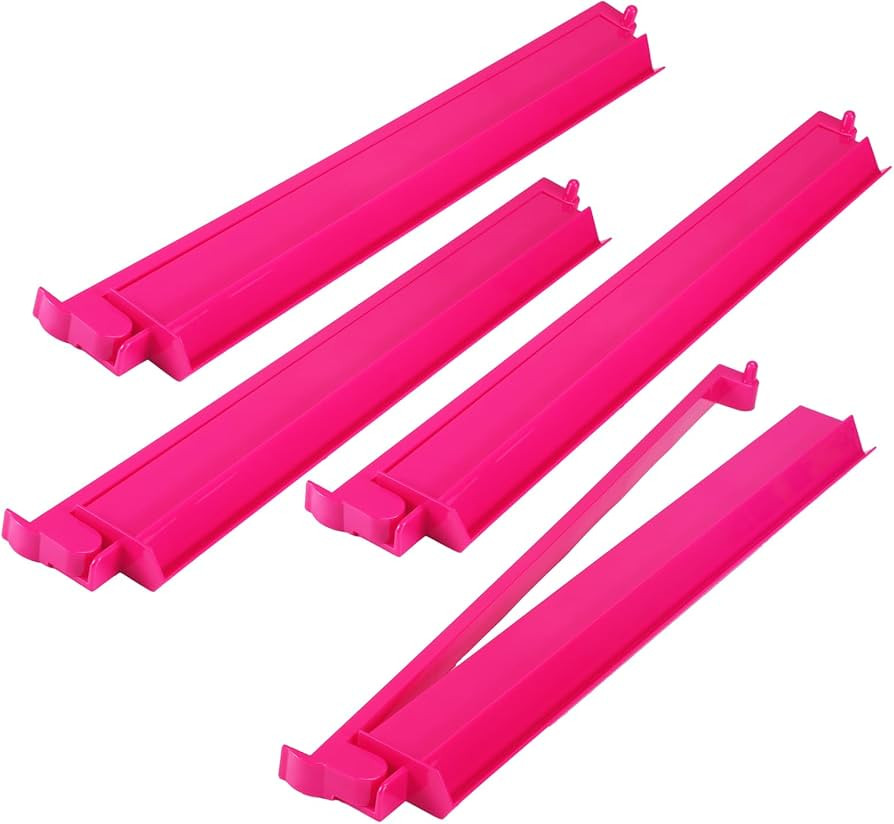 4 Pcs 18.7 Inch Hot Pink Acrylic Mahjong Tile Racks with Pushers for Game Night American Mahjong ... | Amazon (US)