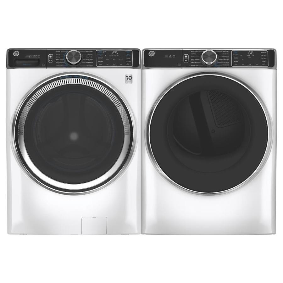 GE UltraFresh Vent System 5-cu ft Steam Cycle Front-Load Washer & Dryer Set with OdorBlock in Whi... | Lowe's