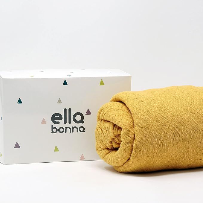 Ella Bonna - Fitted Crib Sheet, Solid Color Crib Cover, 100% Organic Cotton Crib Sheet for Standa... | Amazon (US)