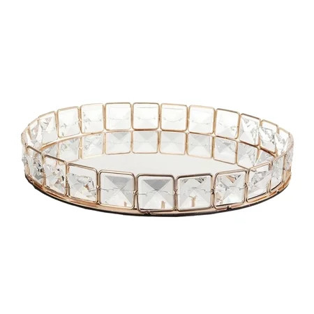 crystal tray crystal vanity tray trinket organizer desktop tealight candle holder tray organizer bat | Walmart (US)