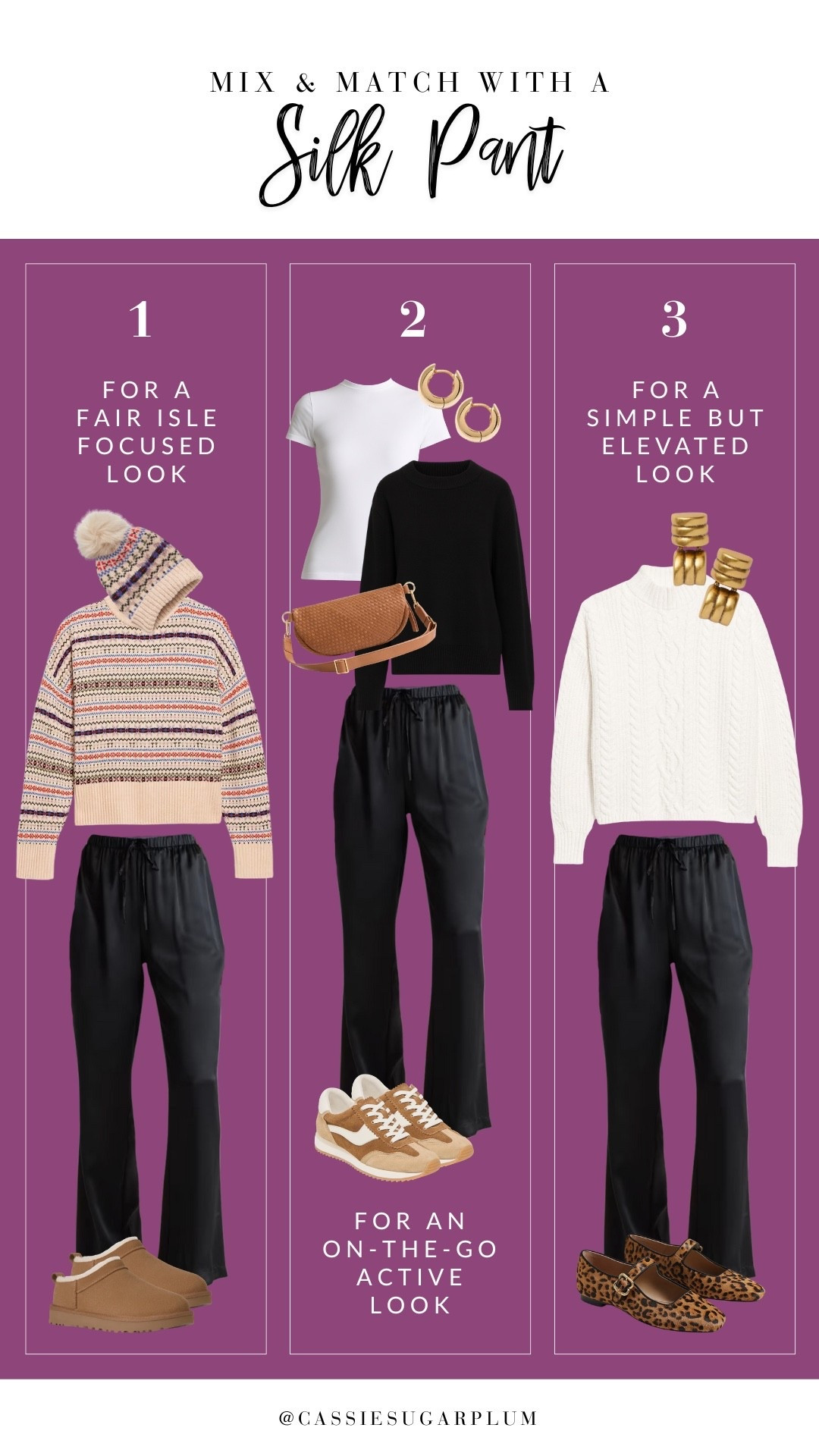 These black silk pants from Quince are such a good staple! Perfect to pair with cozy sweaters for cold weather days. 🤍

#LTKStyleTip #LTKSeasonal #LTKOver40