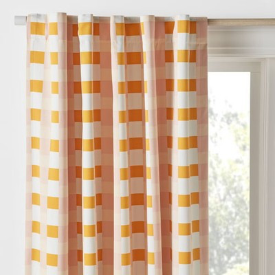 84" Checkered Pink Kids' Blackout Window Panel - Pillowfort | eBay US