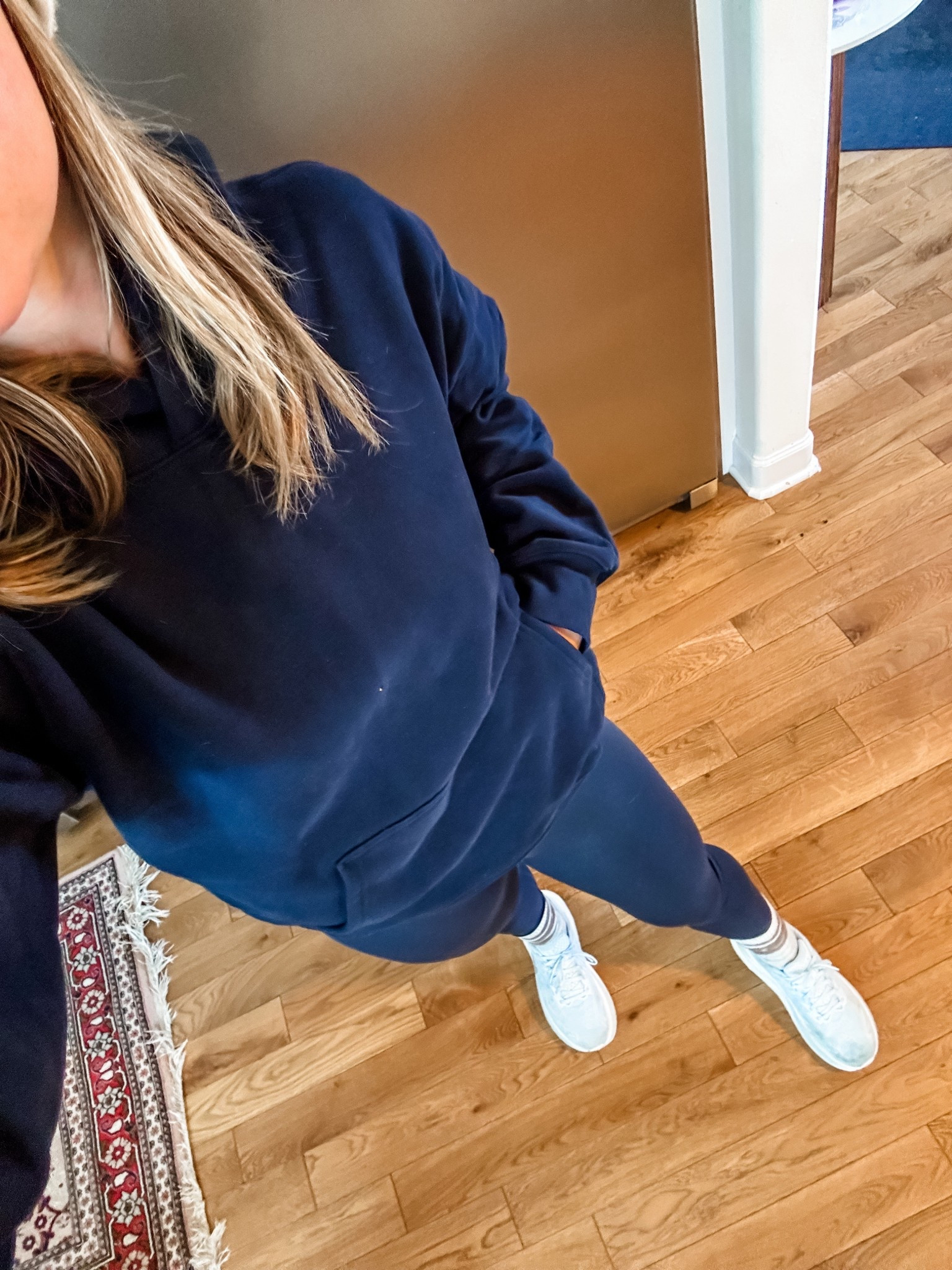 OOTD unintentionally but I didn’t get my workout in until it was time to get the kids from school so this is what we wear all day today 🙃 new hoodie and I am so happy about it! I sized up to a medium and it is the perfect navy to match my navy leggings 😍😍😍

#LTKdayinmylife #LTKfitnessgoals #LTKActive
