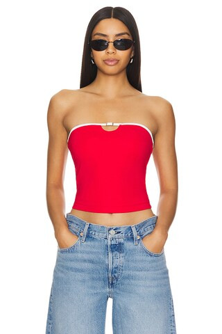 Whitney Strapless Top in Red | Revolve Clothing (Global)