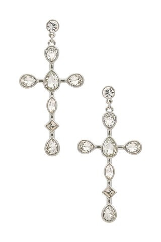 8 Other Reasons Cross Earrings in Silver from Revolve.com | Revolve Clothing (Global)