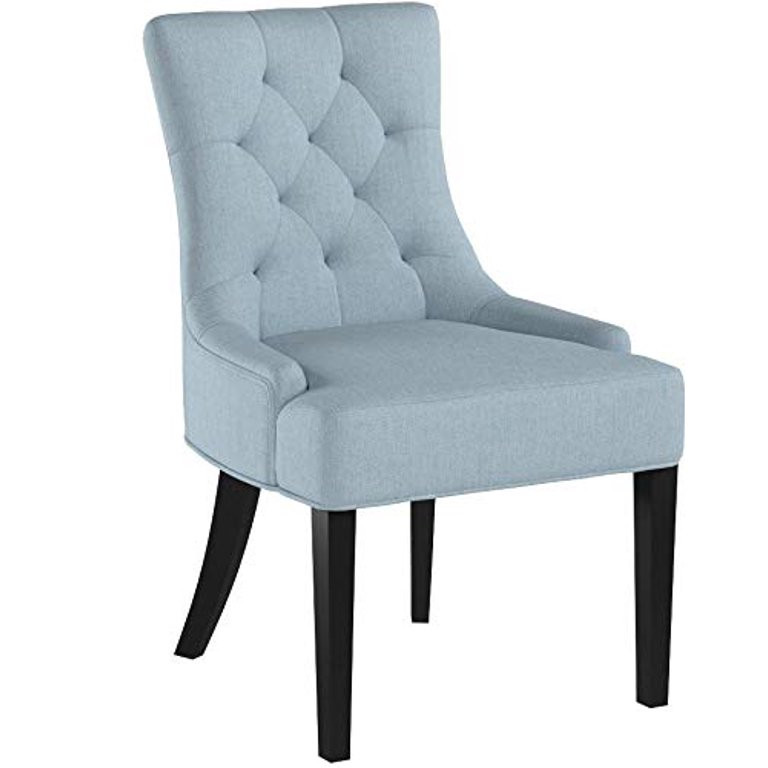 christopher knight home 299539 hayden fabric dining chairs (set of 2), light sky | Walmart (US)