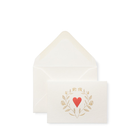 Roses Small Card in white | Smythson | Smythson