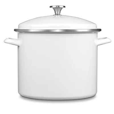 Stock Pot with Lid Size: 12 qt., Color: White | Wayfair North America