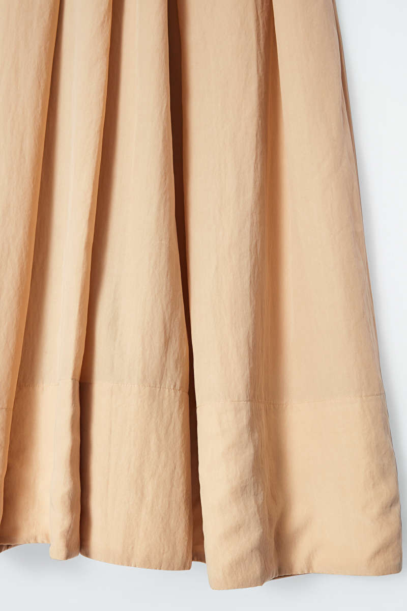 PLEATED A-LINE MIDI SKIRT - BEIGE - Skirts - COS | COS (US)