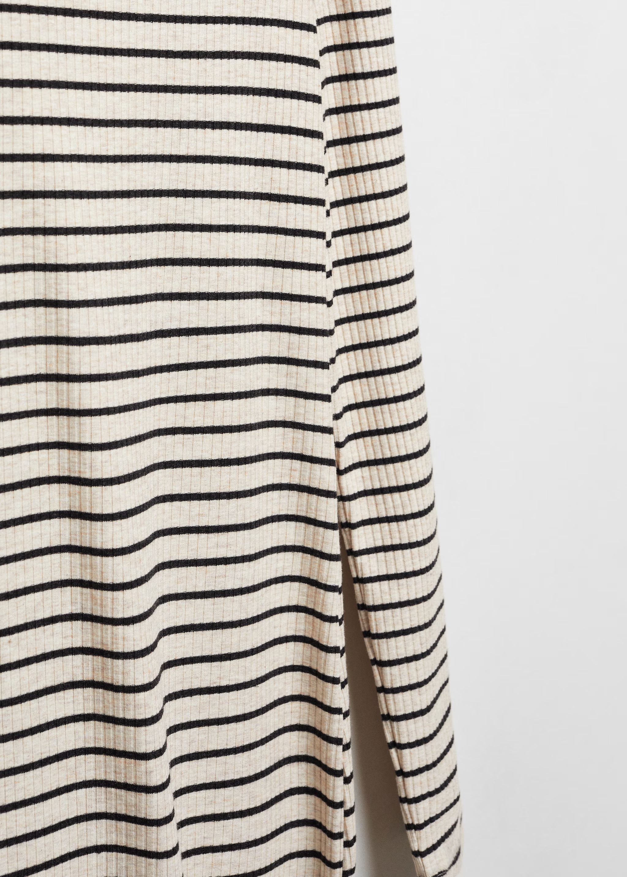 Striped ribbed dress - Woman | MANGO USA | MANGO (US)