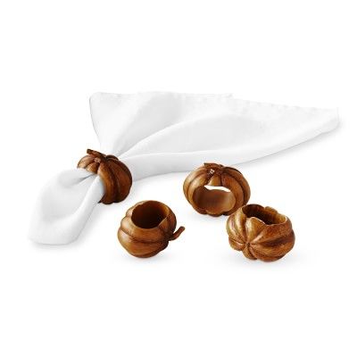 Pumpkin Napkin Rings, Set of 4 | Williams-Sonoma