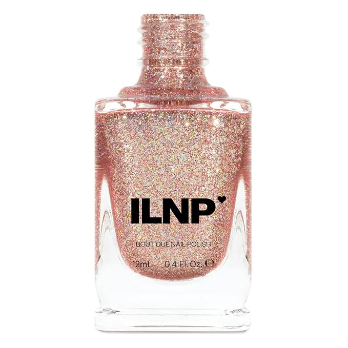 ILNP Juliette Holographic Nail Polish, Rose Gold | Amazon (US)