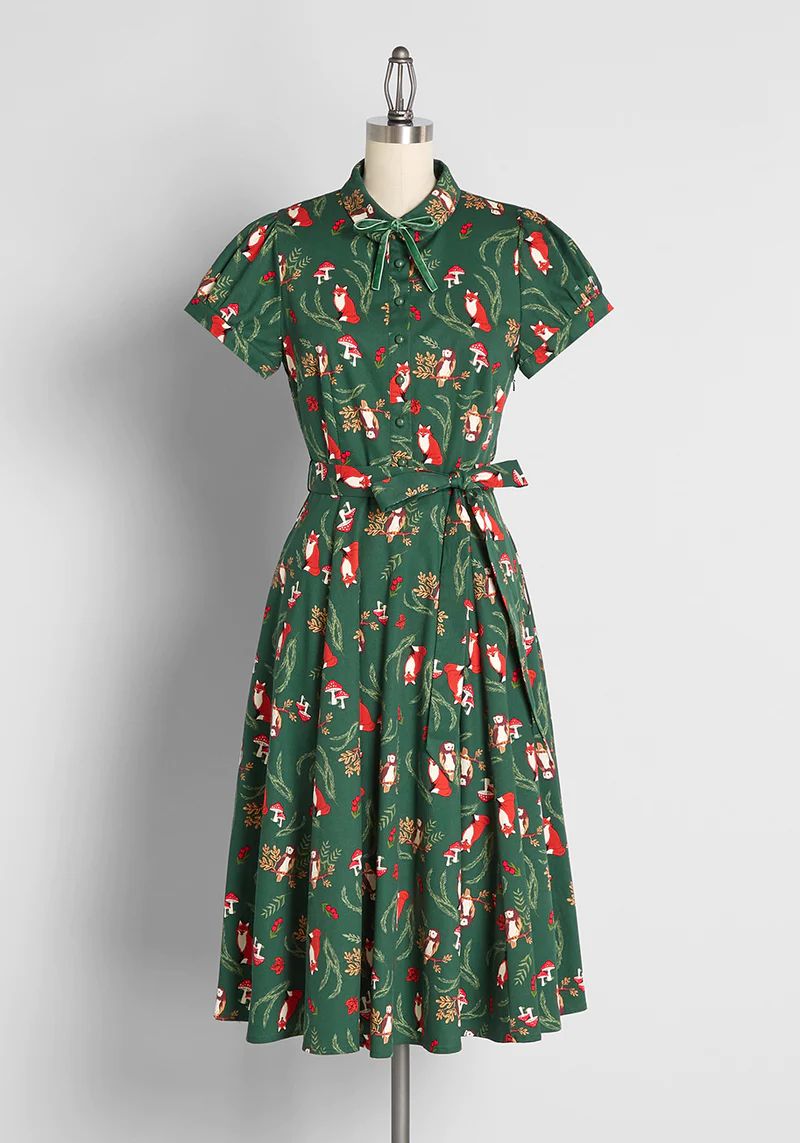 ModCloth x Collectif Wonders of The Whimsical Woods Swing Dress | ModCloth