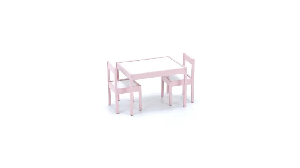Mainstays Kids 3-Piece Table and Chair Set, Blush Rose | Walmart (US)