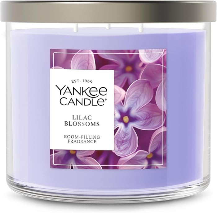 Yankee Candle Lilac Blossoms, Scented Candle, 14.5oz 3-Wick Candle Jar with up to 40 Hours Burn T... | Amazon (US)