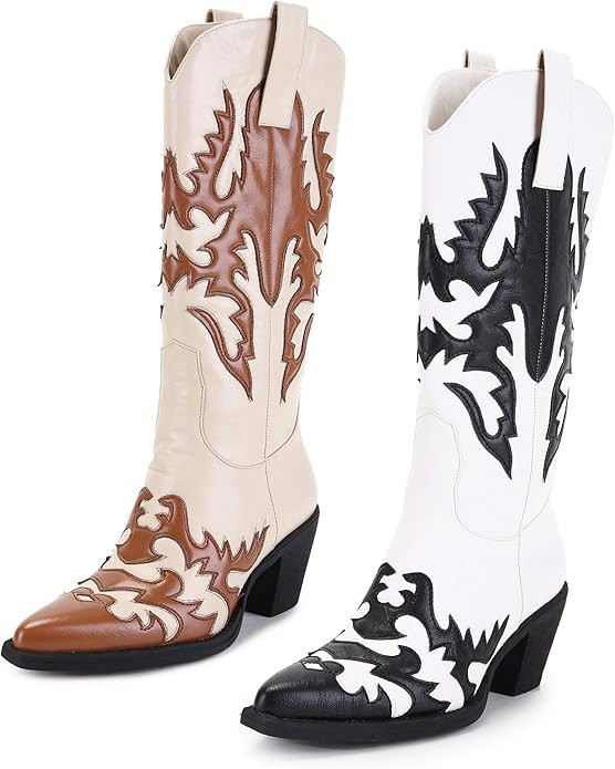 ANN CREEK Women's 'Claremont' Texture Patch Boots | Amazon (US)