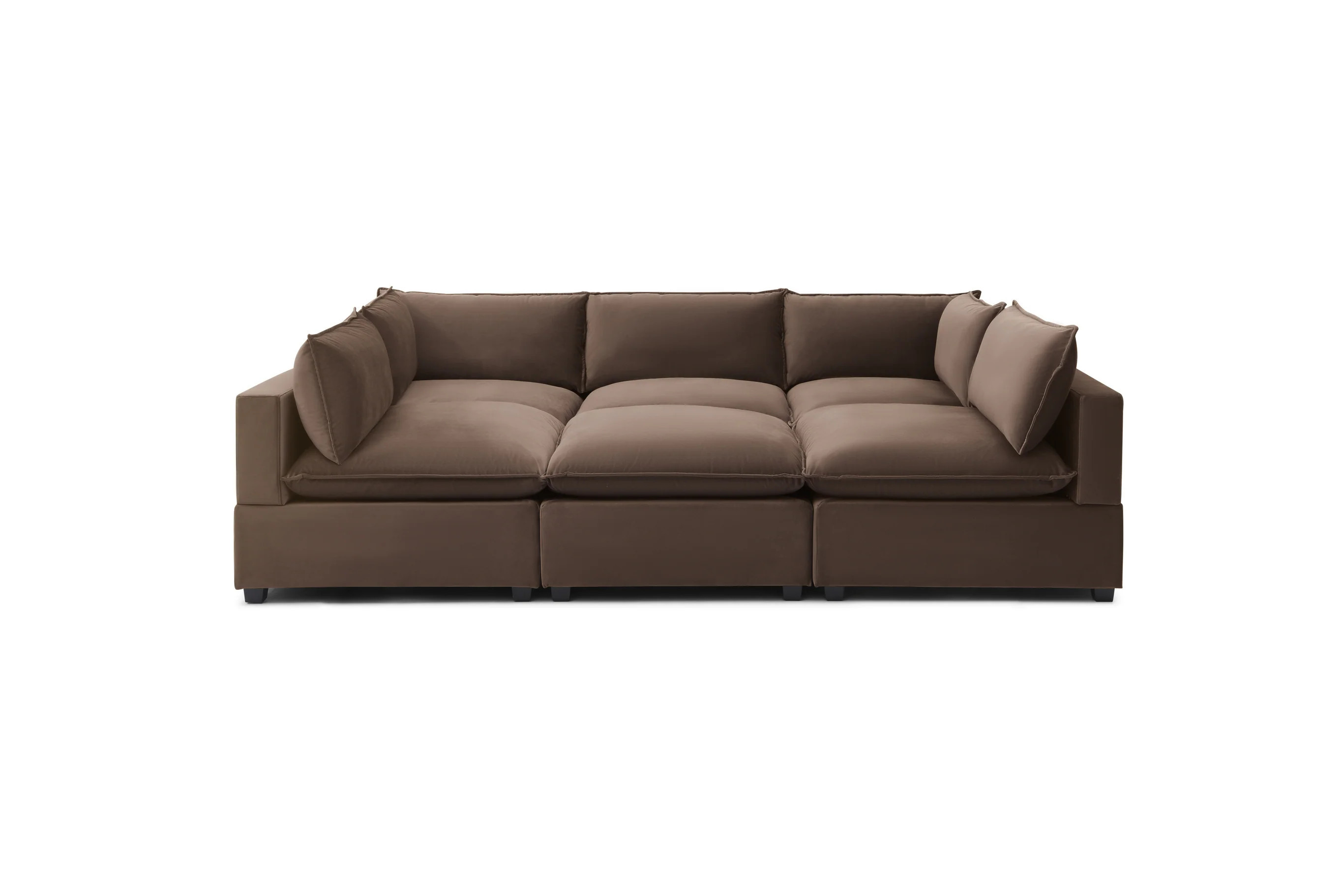 Luna Pit - Chocolate Brown Performance Velvet | Bellamia Collections